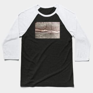 Retro Concrete Wall With Cracked Surface Baseball T-Shirt